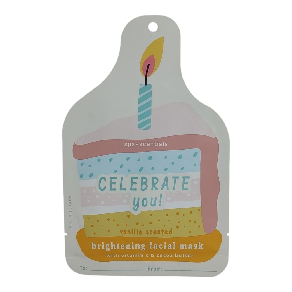 Spa Essentials Celebrate You Vanilla Scented Brightening Facial Mask Vitamin C